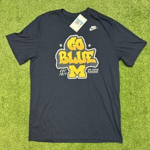 Michigan Wolverines GO BLUE Nike Tee Size Medium Men’s T Shirt NWT